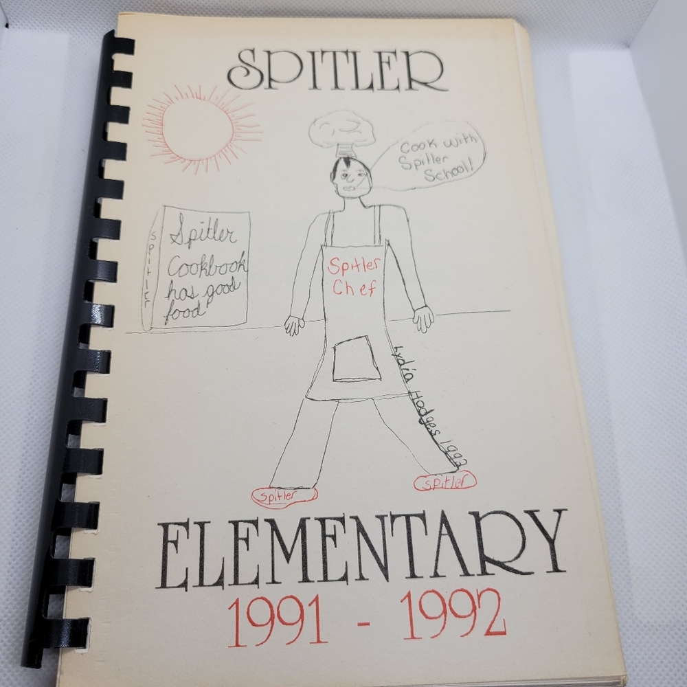 Vintage Spitler Elementary Cookbook complete with illustrations